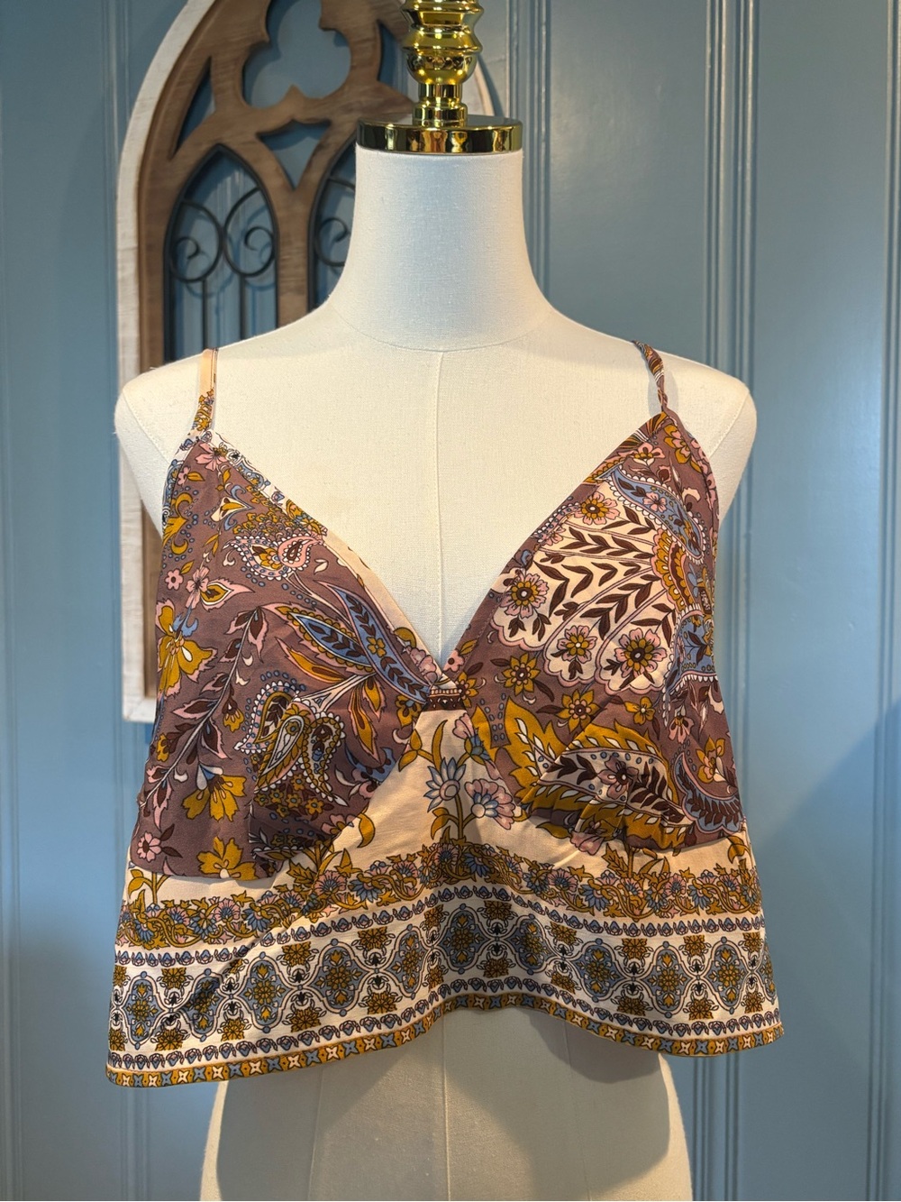 Sexy Strappy Y2K Boho Whimsigoth Festival TankTop Bralette Cream Plum Blue Pink